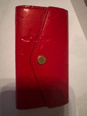 Louis Vuitton Red Patent Monogram Snap Key Case